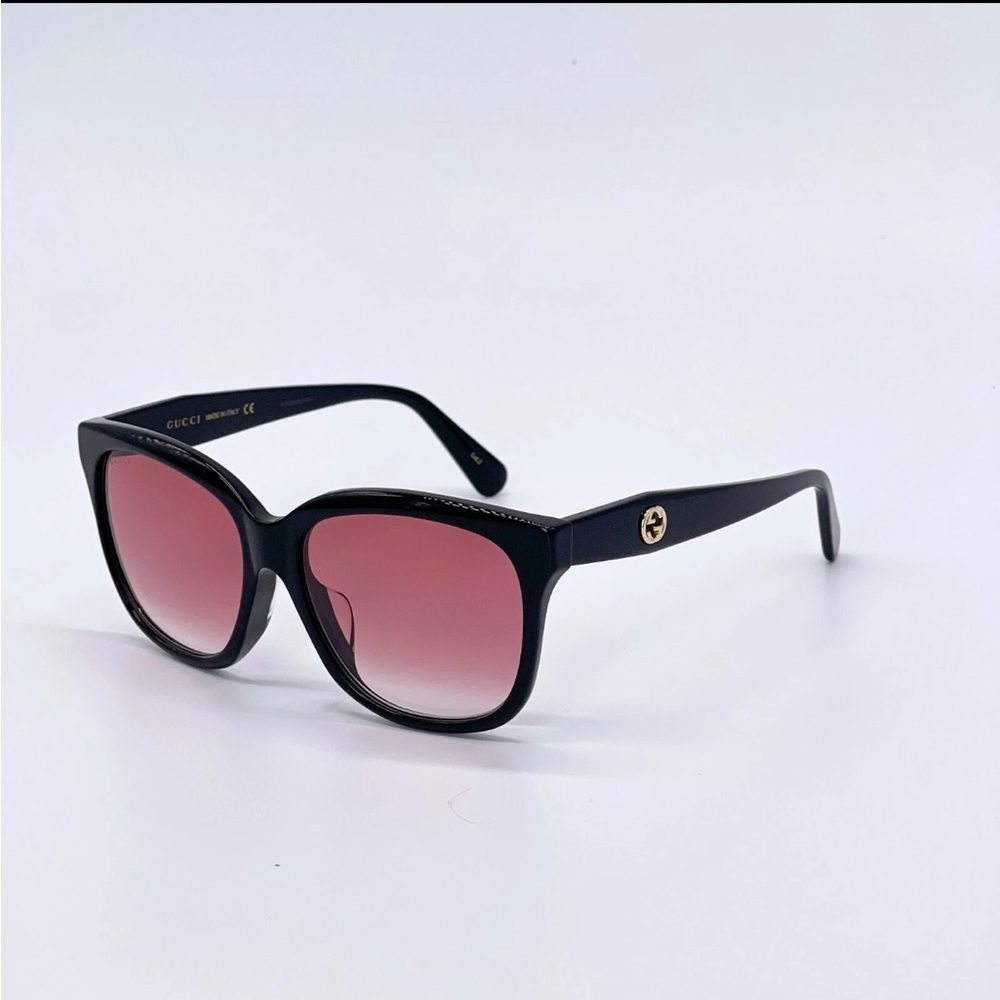 GUCCI SUNGLASSES GG0800SA 002 BLACK RED CAT EYE WOMEN’S